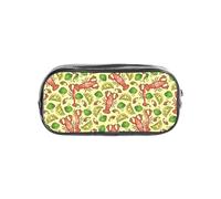 TTIGLHOH Lobster and Lemon Printed Transparent Pen Case, Waterproof Cosmetic Organizer, Portable Carryall for Art Tools