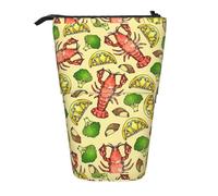 TTIGLHOH Lobster and Lemon Standing Pencil Case for Girls Boys,Telescopic Pen Pouch for Kids Big Capacity for School