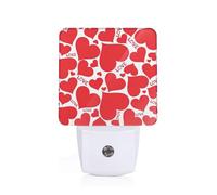 TTIGLHOH Love Heart Led Night Light Plug Into Wall, Fashion Printed Nightlight with Dusk to Dawn Sensor for Hallway Room Stairway