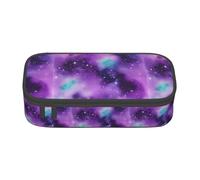 TTIGLHOH Magic Galaxy Sky Purple Large Capacity Pencil Case,Stylish Pen Bags Pencils Pouch Organizer for Office College School