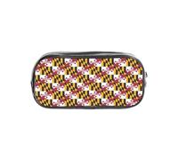 TTIGLHOH Maryland State Flag Printed Transparent Pen Case, Waterproof Cosmetic Organizer, Portable Carryall for Art Tools