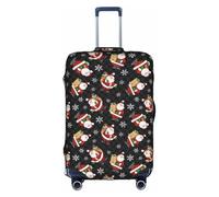 TTIGLHOH Merry Christmas Happy Printing Travel Ready Scratch Protection Excludes Suitcase Cover Prevents Luggage Mix Up