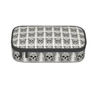 TTIGLHOH Mexican Skull Large Capacity Pencil Case,Stylish Pen Bags Pencils Pouch Organizer for Office College School