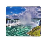 TTIGLHOH Niagara Falls Thick Desk Pad Mouse Mat With Lock Stitch Edge, Stable Non-Slip Surface For Computer Use