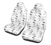 TTIGLHOH Not All Who Wander Are Lost Car Seat Covers Suv Truck Seat Cushion Protector Cover With 2 Seats