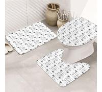 TTIGLHOH Not All Who Wander Are Lost Printing Non Slip Flannel 31.5x20in Mats For Ba Durable Floor Rugs 3 Piece Bathroom Rugs Set