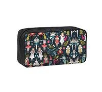 TTIGLHOH Nutcracker Ballet Xmas Dance Printed Wide-Open Pen Bag, Soft Fabric High Capacity Case, Aesthetic Stationery for School Use