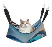TTIGLHOH Ocean Sea Wave Pet Hammock Cats Ferret Hammock Soft Bed Suitable For Pet Guinea Pig Hamster Kitten