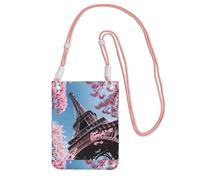 TTIGLHOH Oil Painting Paris Eiffel Tower Printing Travel Small Crossbody Bag Phone Purses With Shoulder Strap For Passport Smartphone Wallet