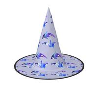 TTIGLHOH Orca Killer Whale Printing 1 Pieces Halloween Witch Hat Carnivals Lightweight Foldable Ideal For Cosplay