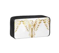 TTIGLHOH Phoenix Printed Wide-Open Pen Bag, Soft Fabric High Capacity Case, Aesthetic Stationery for School Use