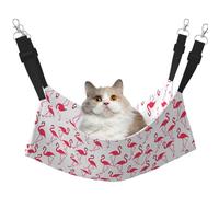 TTIGLHOH Pink Flamingo Pattern Pet Hammock Cats Ferret Hammock Soft Bed Suitable For Pet Guinea Pig Hamster Kitten