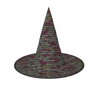 TTIGLHOH Programmer Programming Code Printing 1 Pieces Halloween Witch Hat Carnivals Lightweight Foldable Ideal For Cosplay