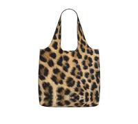 TTIGLHOH Rough Leopard print Printed Reusable Shopping Bag Foldable, Lightweight Tote Bag 25L for Grocery Travel Commuting