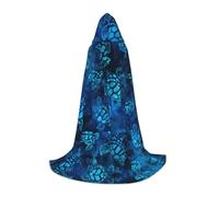 TTIGLHOH Sea Turtle-Blue Long Cape Outfit For Teenagers Cosplay Gear Masquerade Vampire Witch Halloween Party Costume