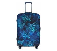 TTIGLHOH Sea Turtle-Blue Printing Travel Ready Scratch Protection Excludes Suitcase Cover Prevents Luggage Mix Up