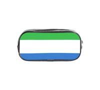 TTIGLHOH Sierra Leone Flag Printed Transparent Pen Case, Waterproof Cosmetic Organizer, Portable Carryall for Art Tools