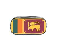 TTIGLHOH Sri Lanka Flag Printed Transparent Pen Case, Waterproof Cosmetic Organizer, Portable Carryall for Art Tools