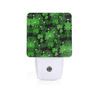 TTIGLHOH St Patricks Day Leaves Led Night Light Plug Into Wall, Fashion Printed Nightlight with Dusk to Dawn Sensor for Hallway Room Stairway