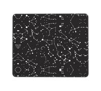 TTIGLHOH Starry Divination Constellation Thick Desk Pad Mouse Mat With Lock Stitch Edge, Stable Non-Slip Surface For Computer Use