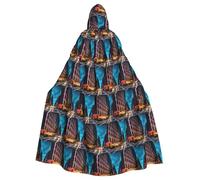 TTIGLHOH Streets Of New York City Printing Large Hooded Cloak Adult Halloween Hooded 57.8 Inches Long Ideal For Wizard Robe