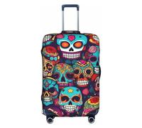TTIGLHOH Sugar Skulls Printing Travel Ready Scratch Protection Excludes Suitcase Cover Prevents Luggage Mix Up