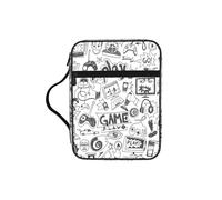 TTIGLHOH Video Game Boys Printed Bible Storage Bag, Water Resistant Oxford Cloth Carrier, Church Study Organizer Case