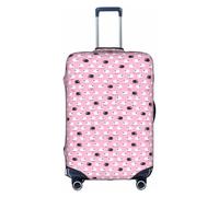 TTIGLHOH White Sheep On Pink Background Printing Travel Ready Scratch Protection Excludes Suitcase Cover Prevents Luggage Mix Up