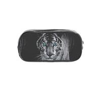TTIGLHOH White Tiger Printed Transparent Pen Case, Waterproof Cosmetic Organizer, Portable Carryall for Art Tools