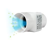 TTiiLoe 2” 50mm Inline Duct Fan 22 CFM Air Diffuser Duct Fan 6W 12V Exhaust Ventilation Fan Quiet Cupboard Air Circulation Vent Booster for Kitchen Grow Tent