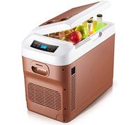 TTiiLoe 28L/29Qt Small Portable Refrigerator for Auto 12V/24V/220V Car Fridge Home Use Cooler & Warmer Box Travel Freezer for Camping, Driving, Fishing, Outdoor, Picnics (Brown-28L)