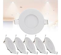 TTiiLoe 3W LED Recessed Lighting 3 Inch, 6500K Cold White LED Ceiling Can Spotlight, Hole Φ 70 mm, 180LM Downlight for Ceiling Hallway Living Room, 6 Pack