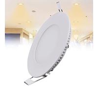 TTiiLoe 6W LED Recessed Ceiling Light, 3000K Warm White Ultra-Thin Spotlight, Hole Φ 100 mm, 360lm LED Integrated Downlight for Hallway Corridor Kitchen