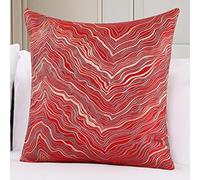 TTiiLoe Cushion Cover for Bed, Pillow Case with Zipper, Polyester Car Seat Cushion Case Pillowcase for Sofa Chair, Red, 45 * 45cm