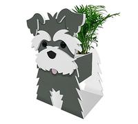 TTiiLoe Cute Dog Planter, Schnauzer Plant Pots, PVC Herb Garden Flower Pots, Dog Cartoon Shaped Plant Container Holder, Gifts for Pet Lovers, 43x25cm/16.92x9.84in