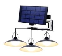 TTiiLoe Outdoor/Indoor Solar Pendant Light 3 Heads, 780LM Dusk Till Dawn Sensor Solar Shed Lighting, IP65 Waterproof Hanging Ceiling Lights, 3000K Warm White