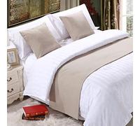 TTiiLoe Soft Bed Runners Beige No Fading Bedspread Solid Color Home Decoration Bed Scarves Fashion Bed End Towel Morden Bed End Mat for Living Room Bedroom Hotel, 260x50cm