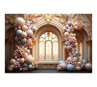 Ttincceer 10x8ft Gold Palace Backdrop for Photography Luxury Castle French Panel Window Photo Background Retro Europe Castle Girl Princess Bedroom Boudoir Decorations Kid Adult Portrait Photo Prop