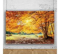 Ttincceer 250x180cm Autumn Forests Backdrop - Giant Maple Tree Yellow Maple Leaf Photography Background - Tropical RainForests Jungle Backdrop Studio Props