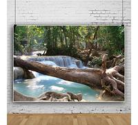 Ttincceer 300x200cm Forests Waterfall Backdrop Dead Trees Flowing Water Natural Landscape Photography Background Spring Summer RainForests Scenery Photography Backdrop