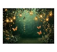 Ttincceer 3x2.5m Enchanted Forest Backdrop Fairy Tale Wonderland Magical Butterfly Baby Shower Photography Background Kids Adult Birthday Wedding Party Decoration Banner Studio Prop