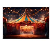 Ttincceer 7x5ft Circus Backdrop for Photography Luxury Big Top Tent Carnival Party Photo Background Baby Shower Kids Birthday Party Decor Vinyl Photo Studio Props