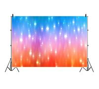 Ttincceer 7x5ft Glitter Rainbow Backdrop Watercolor Colorful Cloud Meteor Baby Shower Photography Background Twinkle Stars Falling Boy Girl Birthday Party Photo Decorative Banner Studio Prop