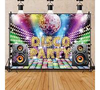 Ttincceer 8x4ft Discos Backdrop Vintage Discos Ballroom Night Club Neon Photography Background Back to the 80s 90s Party Shooting Background Studio Portrait Photography Props