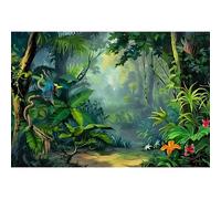 Ttincceer Enchanted Forests Backdrop 10x8ft Tropical Rainforest Jungle Landscape Background Watercolor Palm Leaves Botanical Photography Backdrop Kids Adult Portrait Shooting Props