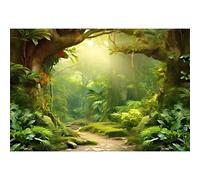 Ttincceer Enchanted Forests Backdrop 5x3ft Magic Forests Ancient Trees Grass Photography Background Fairy Tale Jungle Adventure Photography Backdrop Studio Portrait Photo Props