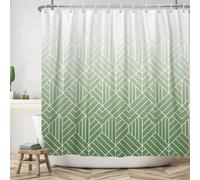 Ttincceer Green Marble Shower Curtain 72x84inch Abstract White Geometric Modern Bathroom Curtain Ombre Luxury Minimalist Art Shower Curtains Washable Bathtub Curtain