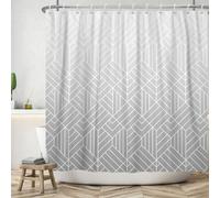 Ttincceer Grey Marble Shower Curtain 71x60inch Abstract White Geometric Modern Bathroom Curtain Ombre Luxury Minimalist Art Shower Curtains Washable Bathtub Curtain