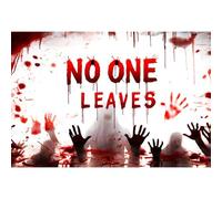 Ttincceer Halloween Theme Backdrop for Photoshoot 5x3ft No One Leaves Terrifying Criminals Bloody Photography Background Murder Scene Splatter Blood Stains Halloween Party Photo Backdrops