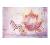 Ttincceer Luxury Carriage Backdrop 9x6ft Princess Fairy Tale Pumpkin Carriage Background Dream Pink Girl Birthday Wedding Party Photography Backdrop Studio Portrait Shooting Props